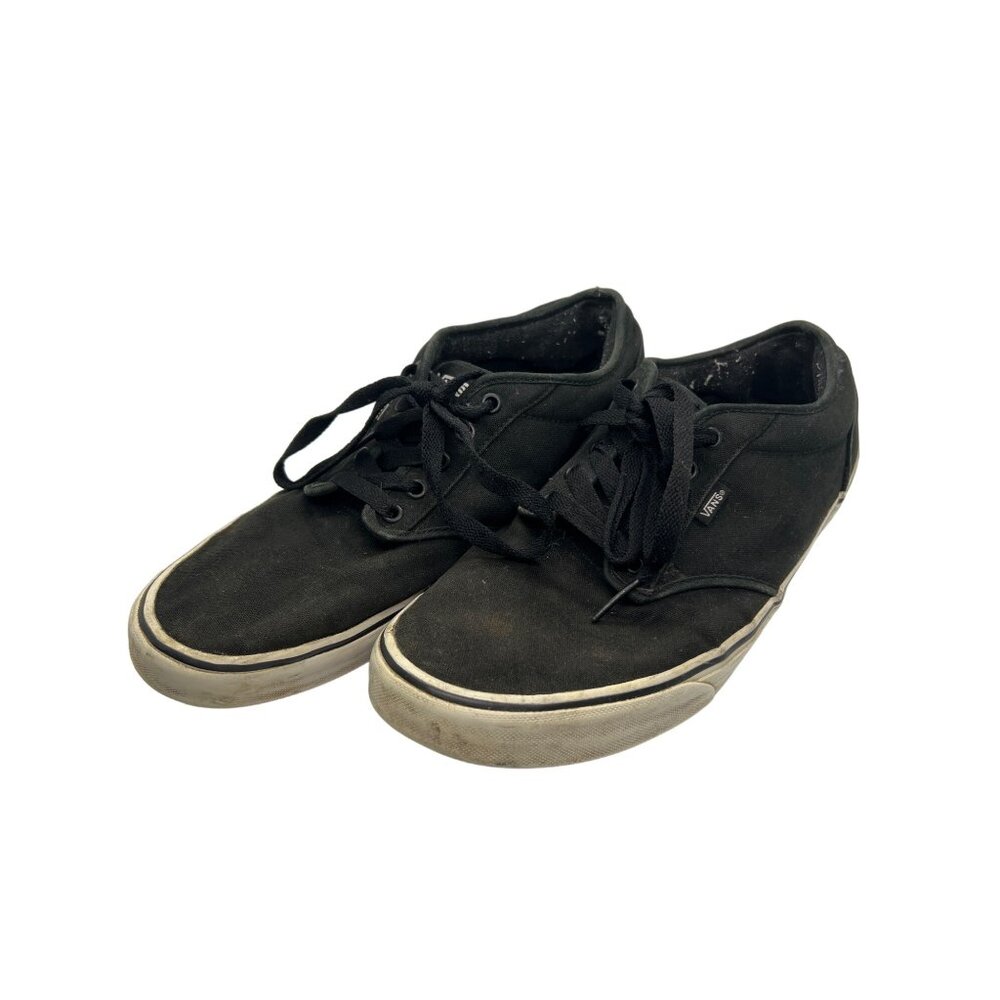 Vans Mens Atwood Black Canvas Sneakers Shoes Lace Up Size 13